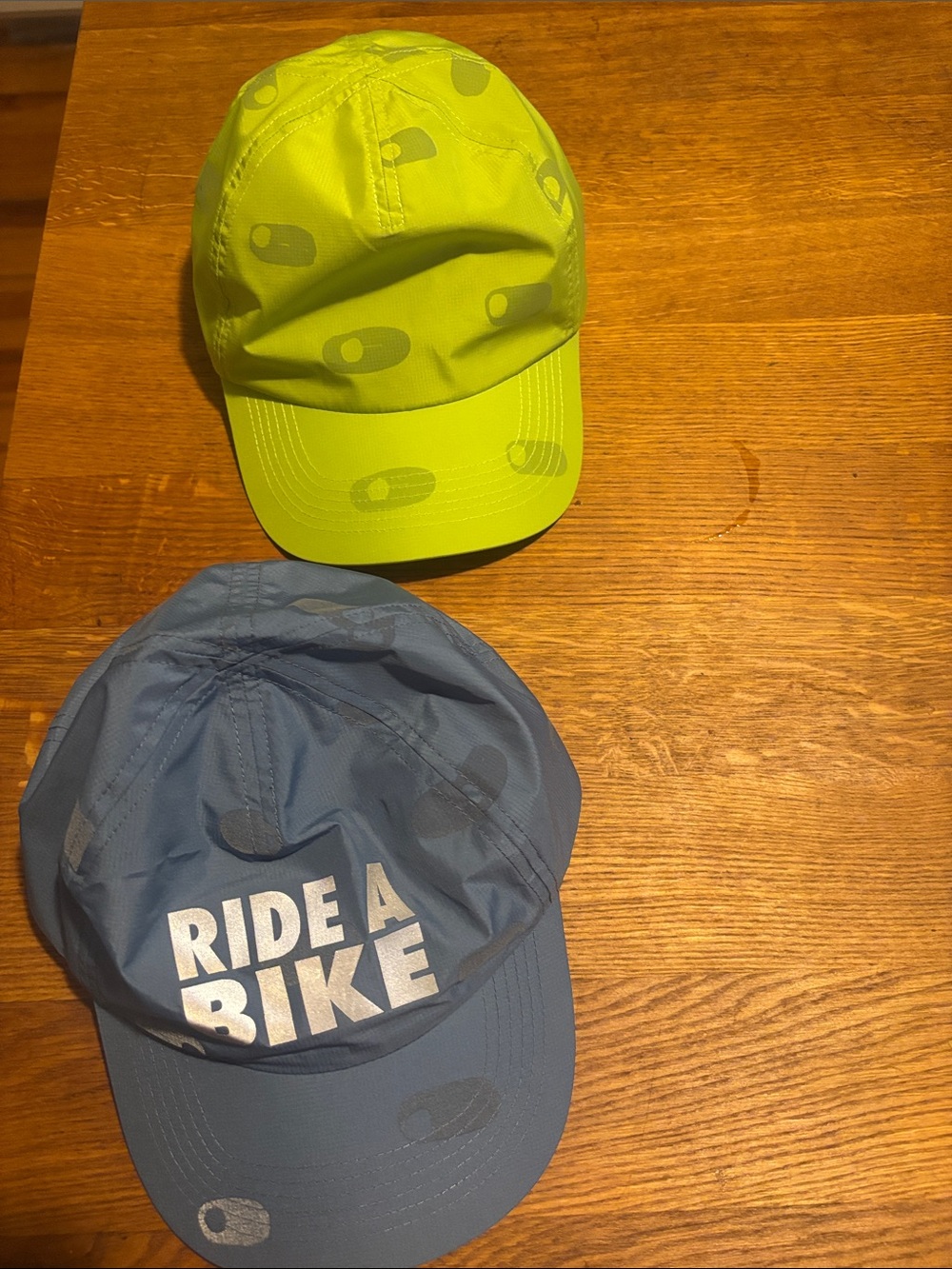 Ride A Bike Reflective Kids Cap - Neon Yellow & Slate Blue